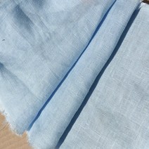 원사 염색 천연 100% 순수 리넨 봉제 드레스 가운 여름 얇은 DIY 디자이너, 09 sky blue_01 135x100cm