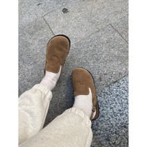 스웨이드클로그샌들