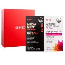 GNC 메가맨 50 플러스 60정 + 우먼스 울트라메가 50 플러스 60정 선물세트, 4세트