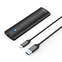 오리코 M.2 SATA SSD 외장하드케이스 CtoA케이블 USB3.2 Gen2 5Gbps PWM2, 블랙