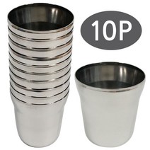 (다드물) 프리미엄 고급 스텐물컵(170ml)10P 스텐컵 식당컵 병원 업소용 급식 (a2564ea4610), 쿠팡 다드물 본상품선택, 쿠팡 다드물 본상품선택