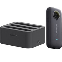 인스타360 원 X2 고효율 배터리 충전기 3구, 충전기 + 카메라