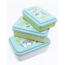 토토로 필드 3단 어린이 소풍 도시락통 보존용기 3P
