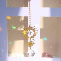 스테인드글라스 썬캐처 봄 드림캐처 선물 인테리어 창문 아크릴 DIY 모빌, J