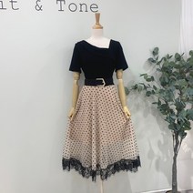 핏앤톤 보트넥 도트플레어 원피스(FTAOPS1106)