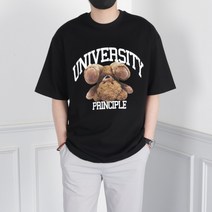 오버롤 곰돌이 루즈핏 반팔티