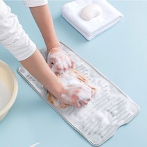 실리콘 아기옷 속옷 양말 세면대 싱크대 캠핑 욕실 미니 손 빨래 빨래판, 옵션명, 블루