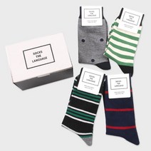 아트박스/삭스더랭귀지 리프 양말 4SET