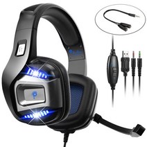 전문 게이머 헤드셋 Led 라이트 3D 유선 헤드폰 PS4 PS5 Fifa 21 Xbox 노트북 PC 게임 헤드폰 소음 감소게이밍 헤드셋, XC01
