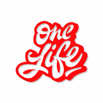 라인컷 오토바이 자동차 VIP혼 ONE LIFE 영문 레터링 글자스티커 데칼 LT01, L, 파랑유광