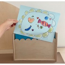 하이오즈 그림 보관 액자 스케치북 보관함 A4 A3 8절 스케치북, 1개