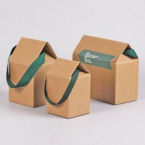 크라프트 끈상자 외줄 그린끈 (10매) 3종 머그컵 캔들 수제디저트 이벤트 기념일 답례품 두꺼운 선물포장 종이상자, 중_19x9.3x12(cm) (10매)