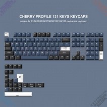 131 키 체리 프로파일 PBT 캡 60% 65% 75% 100% 게이트론 MX 스위치 게이머 키보드에 대한 사용자 정의 더블 샷, BLUE, 한개옵션1