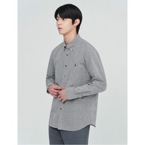 [빈폴][SLIM] 네이비 리넨 블렌드 깅엄 체크 셔츠(BC2264A15R)