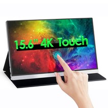 보조 휴대용 스탠드형 게임기기 호환가능 모니터 Bimawen 터치 스크린 100% 어도비 RGB HDR 디스플레이 UHD USB-C HDMI 노트북 PS4/5 Xbox 스위치용 1, [02] 15.6 4K Touch, [04] 미국 플매트 카펫 러그, 02 15.6 4K Touch_04 미국 플러그