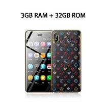 Ulcool U2 4g LTE 스마트폰 3.15인치 슈퍼 미니폰 3gb RAM 32gb ROM Android 8.1 GPS 구글페이 학생 소형 휴대폰, 3GB+32GB, 블랙