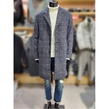 [W몰 톰스토리] T199M-6913A29L2 테일러드 오버핏 글렌체크 모직 코트