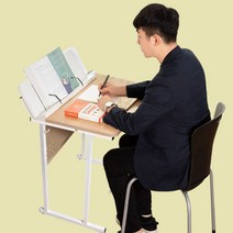 개인 독서실 집중력 거북목 목디스크 독서대 태블릿 더블데스크 인테리어 디자인등록 비대면 학생 책상, 기본