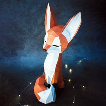 페이퍼크래프트 동물 종이공예 3D 종이 모델 수제 38cm 당근 Rabbi DIY Papercraft 홈 장식 책상 퍼즐 교육, 한개옵션1, 한개옵션0
