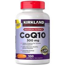 Kirkland 시그니처 최대 효능 CoQ10 300 mg 100 소프트젤 각 (1 팩), 100개입 x 1통