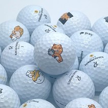 로스트볼 50알 브랜드 화이트로스트볼/컬러로스트볼/젝시오/볼빅/브리지스톤/세인트나인/스릭슨/켈러웨이/타이틀리스트/테일러메이드/파이즈/카카오프렌즈/다이아윙스/고커/혼마/빅야드, 35. 카카오프렌즈 화이트 3피스 혼합 A급 50