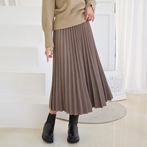 데일리앤 하이머 밴딩 플리츠 모직 롱 스커트