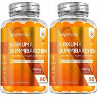 독일 웨이트월드 Kurkuma 커큐마 구미베어 2100mg 90구미 2팩