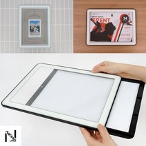 부착 슬라이딩 프레임 A4 검정 학원게시판 교체형액자 부착액자