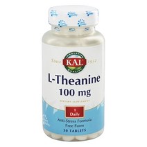 Kal L-테아닌 100mg 타블렛, 30개입, 1개