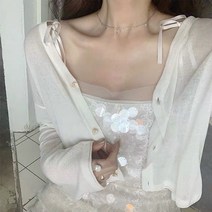 꽃모양 단추 린넨 니트 가디건