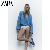 ZARA 자라 주얼리 버튼 니트 숏가디건