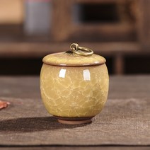 강아지유골함 반려동물 납골함 봉안함 애완 동물 유골을위한 Urn-고양이 모양 기념 화장 Urns-장례식 고양, [02] M 6.3x7.3cm, [06] YELLOW