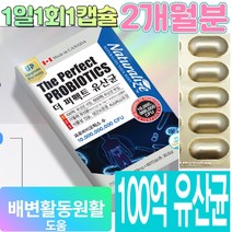 더 퍼펙트 100억 백억 유산균 캐나다직수입 4세대 유상균 람노플알파 엘지지 포스트바이오틱스 2개월분