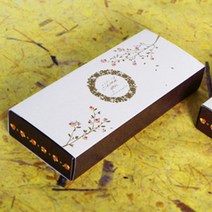 자체브랜드 자수 답례떡상자-3구 195x85x30