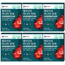 JW중외제약 혈당 조절 바나바잎추출물 가루 캡슐 혈당관리 당케어 영양제 보조제 혈당엔바나바 코로솔산 셀렌 크롬 면역기능 항산화 효능 혈당에좋은바나바 바나바 정제 포도당 식약처, 60정, 6개