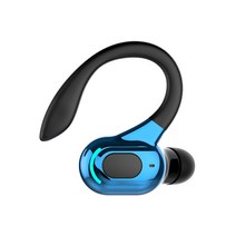 블루투스 5.1 헤드셋 이어훅 무선 이어버드 이어폰 스테레오 헤드폰 미국, Blue