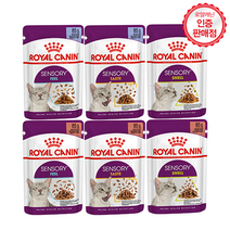 로얄캐닌 고양이 사료 파우치 센서리 85g x 12개, 캣 센서리 테이스트 파우치 젤리 12개