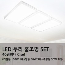 국산 LED 두리 홈조명 SET 플리커프리 40평형대