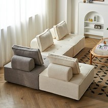 가우치 쿠션 원룸 자취방 라운지 1인카우치소파, 다른, 테크크로스그레이 82 X 82 X 33