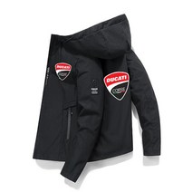 오토바이 자켓 오토바이옷Ducati-오토바이 로고 프린트 캐주얼 후드 스웨트셔츠 남성용 풀오버 슬림 스포, 04 printing 04