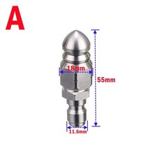 고압 세척기 호스 하수 배수 제트 청소 노즐 인치 퀵 플러그가 있는 스테인레스 스틸, a