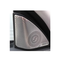 벤츠 부메스터 스피커 스테인레스 스틸 메르세데스 벤츠 c class w205 액세서리 인테리어 트림 도어 오디오 스피커 장식 커버 스티커, 매트 스타일 2pcs