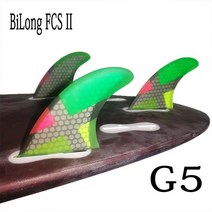 서핑 BiLong-FCS II 서핑 보드 지느러미 스러스터 3 개 세트 G5 유리 섬유 벌집 탄소섬유 M 사이즈 핀 퀼, 12 MULTI