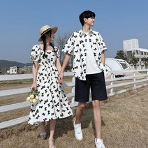 제주도 휴양지 여름 커플 시밀러룩 20대 30대 웨딩 촬영 사복 신혼 여행 데일리 패션