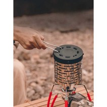 캠핑 휴대용 난방 히터 스테인레스 스틸, 미니 난로 + 가스 사각 난로