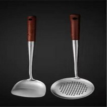 조리도구 요리 304 스테인레스 스틸 나무 주걱 가정 요리 액세서리 슬롯 스푼 금속 가제트 주방 필수품, 9.E2