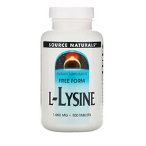 Source Naturals 소스네츄럴 L-Lysine 라이신 1 000mg 100정