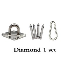 야외 그네 흔들 의자 정원 피크닉 테라스 파티오 쇼파 스테인레스 스틸 스윙 교수형 걸이 carabiner hook 해먹 버클 캠핑 쉬운 설치 실내 헤비 듀티, 다이아몬드 1 세트