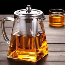 [로하티] 그라시아 내열유리 차포트 450ml 사각 차우리기 + 구매시 허브차 티백 10T 증정(랜덤)