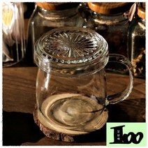 oth 따듯한 티타임 내열 유리 티머그 항아리 300ml, 브루티 내열티머그 (항아리 300ml)